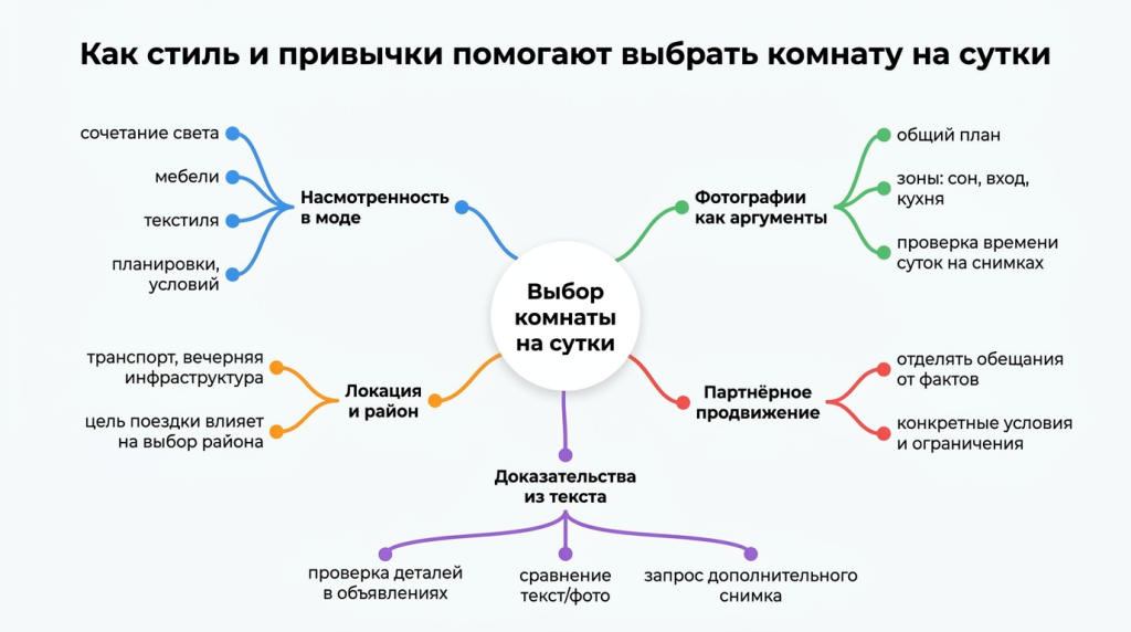Как стиль и привычки помогают выбрать комнату на сутки